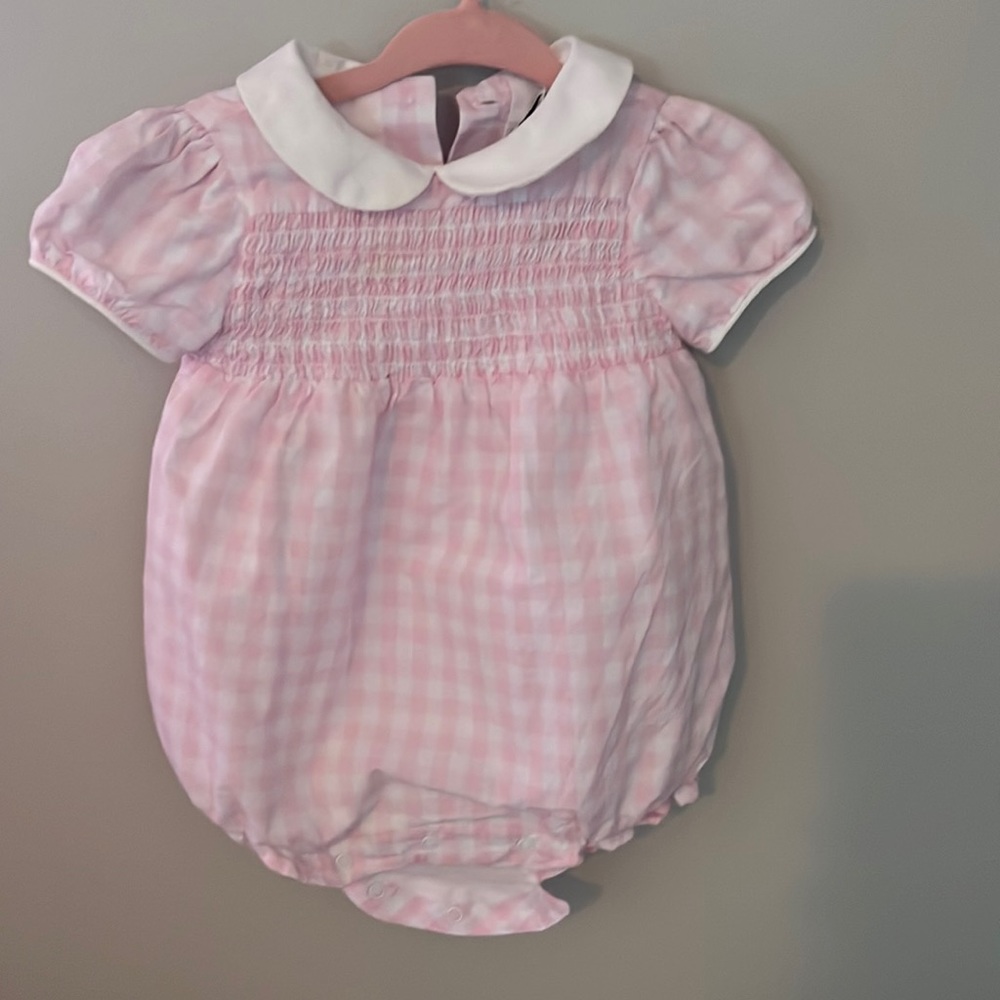 Janie and Jack onesie pink 3-6 months